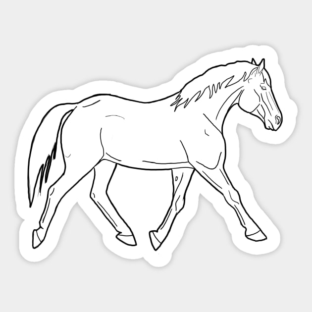 Trotting horse Sticker by Shyflyer